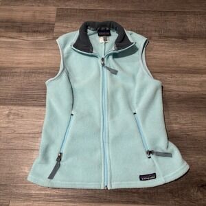 Patagonia Synchilla Vest Women's Small Light Blue Zip Up